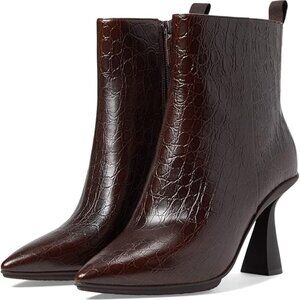 NWT Cole Haan Grand Ambition York Bootie Brown Croc Leather Ankle Boots size 7.5
